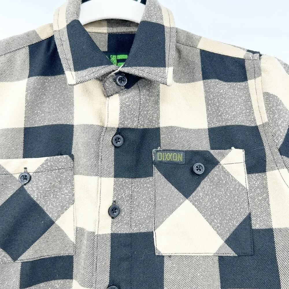 Dixxon Boys Workwear Western Flannel Outdoor‎ Fall Button Up Plaid Shirt Size M